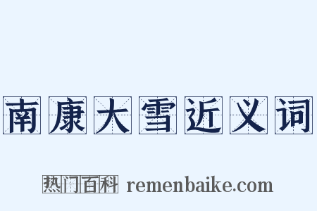 南康大雪近义词是什么意思的图片